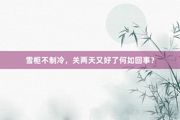 雪柜不制冷，关两天又好了何如回事？